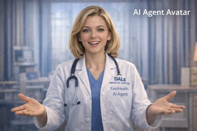 Smiling confident woman doctor therapist consulting man patient online from laptop